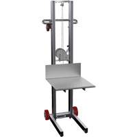 Empileur &agrave; plateforme, M&eacute;canisme Treuil manuel, Capacit&eacute; de 400 lb, Levage max de 58" Helyx Safety & Industrial Supplies