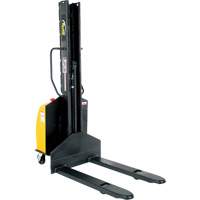 Narrow Mast Powered Lift Stacker, Electric Operated, 1500 lbs. Capacity, 63" Max Lift Helyx Safety & Industrial Supplies