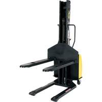 Narrow Mast Powered Lift Stacker, Electric Operated, 1500 lbs. Capacity, 63" Max Lift Helyx Safety & Industrial Supplies
