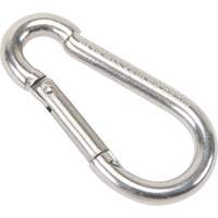 Stainless Steel Snap Hook, 220 lbs (0.11 tons) Working Load Limit, 3/16" Size, 5/16" Eye Helyx Safety & Industrial Supplies