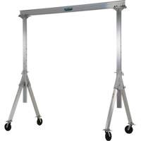 Grue-portique ajustable en aluminium, 8' lo, Capacit&eacute; 2000 lb (1 tonne) Helyx Safety & Industrial Supplies