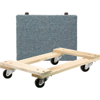 Wood Dollies - Medium-Duty, Polyolefin Wheels, 900 lbs. Capacity, 18" W x 24" D x 7" H Helyx Safety & Industrial Supplies