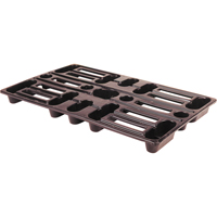 Palettes en plastique, Acc&egrave;s de Quatre c&ocirc;t&eacute;s, 24" lo x 15" la x 1-1/2" h Helyx Safety & Industrial Supplies