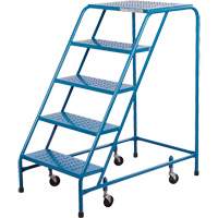 Escabeau roulant certifi&eacute; par la CSA, 5 marches, Largeur de la marche 22", Hauteur de la plateforme 46", Acier Helyx Safety & Industrial Supplies