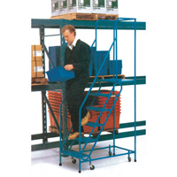 CSA-Certified Rolling Step Ladder, 6 Steps, 22" Step Width, 55" Platform Height, Steel Helyx Safety & Industrial Supplies