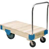Platform Trucks - All Wood Deck Platform Trucks, 48" L x 24" W, 3000 lbs. Capacity, Nylon Casters Helyx Safety & Industrial Supplies