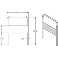 24" Chrome Handle for Platform Truck Helyx Safety & Industrial Supplies