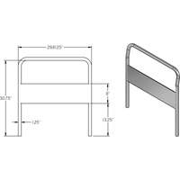 30" Chrome Handle for Platform Truck Helyx Safety & Industrial Supplies