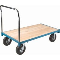 Heavy-Duty Platform Truck, 48" L x 24" W, 1200 lbs. Capacity, Pneumatic Casters Helyx Safety & Industrial Supplies