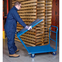 Chariots &agrave; tablettes/plateforme, Acier, 24" la x 36" p x 40" h, Capacit&eacute; de la plateforme 1300 lb Helyx Safety & Industrial Supplies