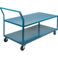 Chariots surbaiss&eacute;s robustes, 2 niveaux, 30" la x 60" p x 40" h, 1200 lb Cap Helyx Safety & Industrial Supplies