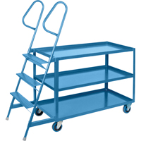 Chariots &agrave; cueillette, Acier, 24" la x 64" p, 3 tablettes, Capacit&eacute; 1200 lb Helyx Safety & Industrial Supplies