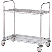 Chariots utilitaires standards, Acier inoxydable, 24" x 39" x 24", Capacit&eacute; 500 lb Helyx Safety & Industrial Supplies