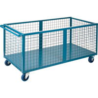 Caisson en treillis m&eacute;tallique, Acier, 63" lo x 30" la x 31,5" h, Volume 25 pi³, Capacit&eacute; 1200 lb Helyx Safety & Industrial Supplies