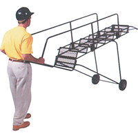Fold-N-Store Rolling Ladders, 6 Steps, Perforated, 60" High Helyx Safety & Industrial Supplies