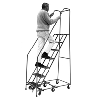 All Directional Ladders, 7 Steps, 16" Step Width, 70" Platform Height, Steel Helyx Safety & Industrial Supplies