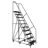 All Directional Ladders, 10 Steps, 24" Step Width, 100" Platform Height, Steel Helyx Safety & Industrial Supplies