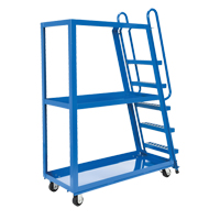 Chariot &agrave; cueillette, Acier, 21-7/8" la x 56-1/8" p, 3 tablettes, Capacit&eacute; 1000 lb Helyx Safety & Industrial Supplies
