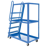 Chariot &agrave; cueillette, Acier, 27-7/8" la x 56-1/8" p, 3 tablettes, Capacit&eacute; 1000 lb Helyx Safety & Industrial Supplies