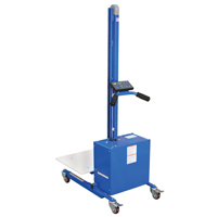 Gerbeur &agrave; plateforme &agrave; &eacute;l&eacute;vation rapide, M&eacute;canisme &eacute;lectrique, Capacit&eacute; de 175 lb, Levage max de 57" Helyx Safety & Industrial Supplies