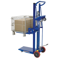 Empileur &agrave; plateforme, M&eacute;canisme Pompe au pied, Capacit&eacute; de 750 lb, Levage max de 52" Helyx Safety & Industrial Supplies