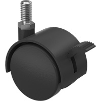 Twin Wheel Caster (300/400 Series), Swivel with Brake, 2" (51 mm) Dia., 75 lbs. (34 kg.) Capacity Helyx Safety & Industrial Supplies