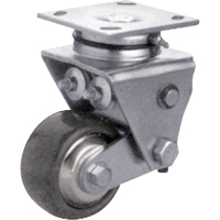 Roulette robuste, Pivotant, 4" (101,6 mm), Elastom&egrave;re dur, 900 lb (408 kg) Helyx Safety & Industrial Supplies