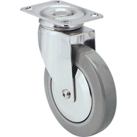 Roulette, Pivotant, 3" (76 mm), Caoutchouc, 125 lb (57 kg) Helyx Safety & Industrial Supplies