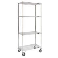 Chariots en treillis m&eacute;tallique, Chrom&eacute;, 36" x 80" x 24", Capacit&eacute; 800 lb Helyx Safety & Industrial Supplies
