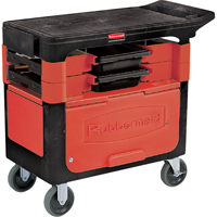 Trades Carts With Lockable Cabinet, 2 Drawers, 38" L x 19-1/4" W x 33-3/8" H, Black Helyx Safety & Industrial Supplies