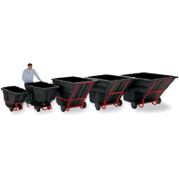 Tilt Truck, Polyethylene, 1-1/2 cu. yd., 1200 lbs. Load Capacity Helyx Safety & Industrial Supplies