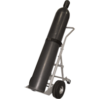 Four-Wheel Cylinder Hand Trucks, Pneumatic Wheels, 10" W x 8" L Base, 1000 lbs. Helyx Safety & Industrial Supplies