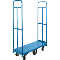 Chariot &agrave; plateforme U-Boat, 48" lo x 18" la x Capacit&eacute; 1500 lb, Roues en Caoutchouc Helyx Safety & Industrial Supplies
