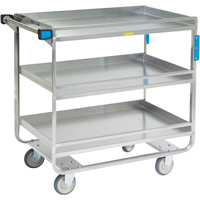 Chariots avec barres de retenue, 3 Tiers, 23" la x 37-1/4" h x 38-5/8" p, Capacit&eacute; 700 lb Helyx Safety & Industrial Supplies