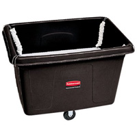 Chariot conteneur avec plateforme sur ressorts, Poly&eacute;thyl&egrave;ne, 44-1/16" lo x 31" la x 32-1/2" h, Volume 14 pi³, Capacit&eacute; 500 lb Helyx Safety & Industrial Supplies