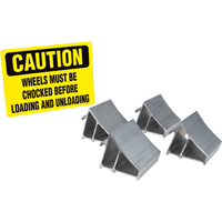 Aluminum Wheel Chock Kit, 7" W x 6" D x 6" H Helyx Safety & Industrial Supplies
