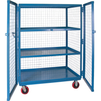 Chariot en treillis m&eacute;tallique, 3 niveaux, 51" lo x 32" la x 62,5" h, Cap. 2400 lb Helyx Safety & Industrial Supplies