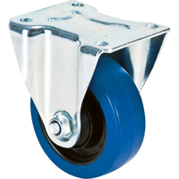 Blue Caster, Rigid, 4" (101.6 mm), Rubber, 350 lbs. (158.8 kg.) Helyx Safety & Industrial Supplies