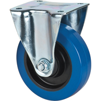 Roulette bleue, Fixe, 5" (127 mm), Caoutchouc, 400 lb (181 kg) Helyx Safety & Industrial Supplies