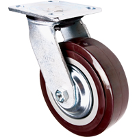 Caster, Swivel, 6" (152.4 mm), Polyurethane, 850 lbs. (385 kg.) Helyx Safety & Industrial Supplies