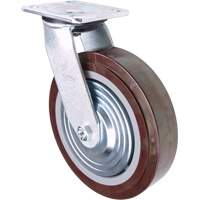 Caster, Swivel, 8" (203.2 mm), Polyurethane, 1000 lbs. (453.6 kg.) Helyx Safety & Industrial Supplies