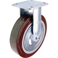 Caster, Rigid, 8" (203.2 mm), Polyurethane, 1000 lbs. (453.6 kg.) Helyx Safety & Industrial Supplies