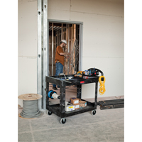 Chariot utilitaire robuste - 4500-88, 2 tiers, 17-1/8" x 33-1/4" x 39", Capacit&eacute; 500 lb Helyx Safety & Industrial Supplies