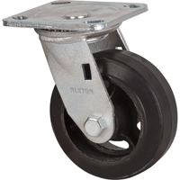 Roulette moul&eacute;, Pivotant, 5" (127 mm), Caoutchouc, 440 lb (199 kg) Helyx Safety & Industrial Supplies