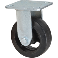Roulette moul&eacute;, Fixe, 5" (127 mm), Caoutchouc, 440 lb (199 kg) Helyx Safety & Industrial Supplies