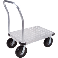 Chariots &agrave; plateforme en aluminium, 24" la x 36" lo, 1200 lb cap, Roues Anticrevaison Helyx Safety & Industrial Supplies