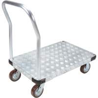 Chariots &agrave; plateforme en aluminium, 24" la x 36" lo, 3400 lb cap, Roues Polyur&eacute;thane Helyx Safety & Industrial Supplies