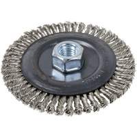 Brosse pour cordon de soudure, Dia. 5", Fils 0,022", Arbre 5/8"-11, Acier inoxydable Helyx Safety & Industrial Supplies