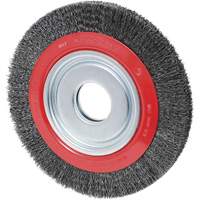 Crimped Wire Wheel, 6" Dia., 0.02" Fill, 1/2"/2"/5/8" Arbor Helyx Safety & Industrial Supplies
