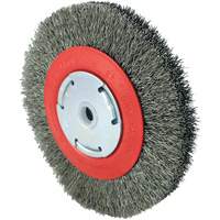 101F-2M Crimped Wire Brush, 6" Dia., 0.014" Fill, 1/2" - 2" Arbor Helyx Safety & Industrial Supplies